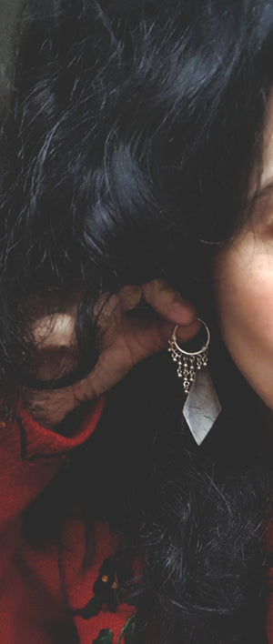 Ethnic Tassel Hoop Earrings - SMALL