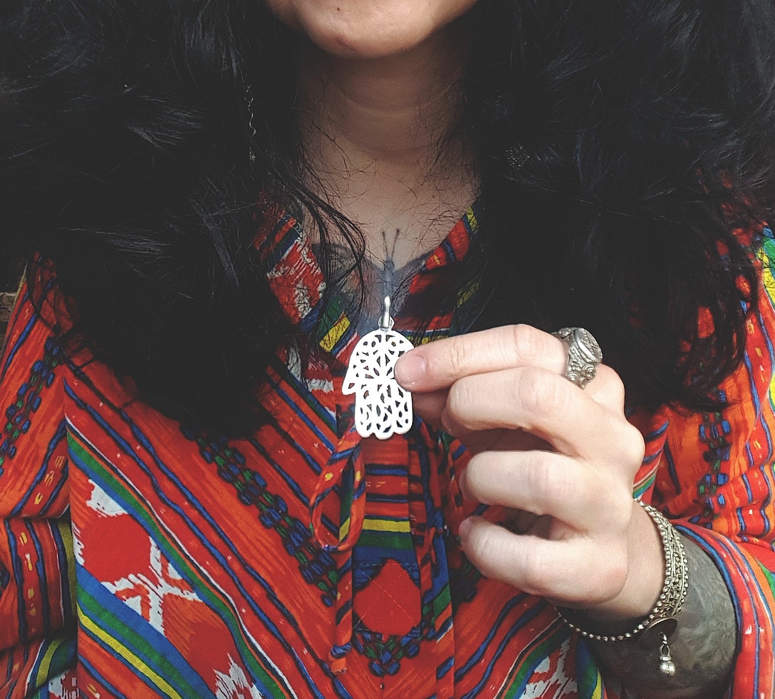 Antique Tunisian Hamsa Pendant