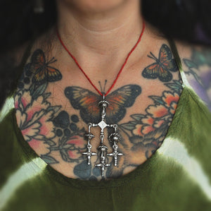 Yalalag Silver Cross Pendant - Mexican Jewelry