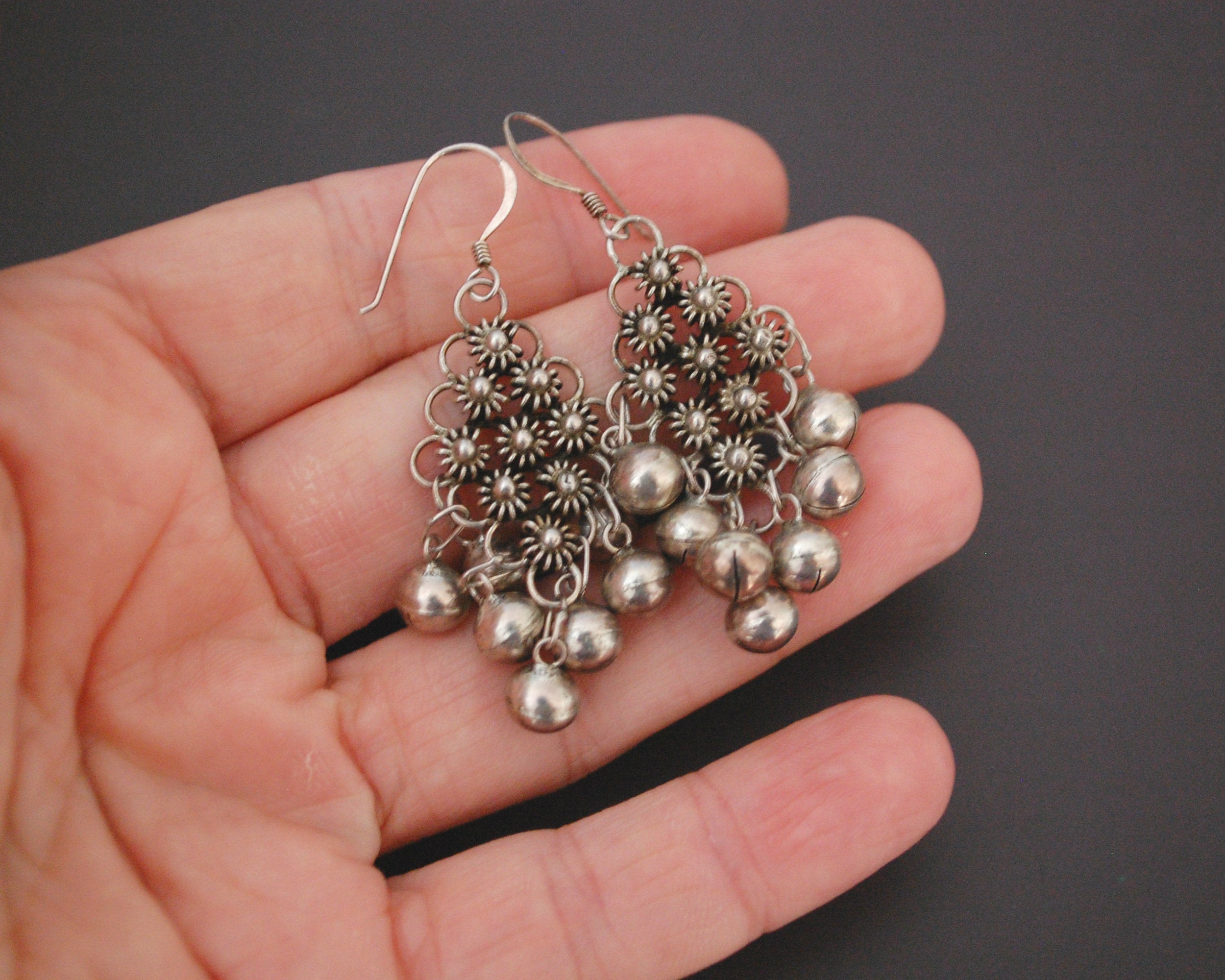 Ethnic Dangle Earrings with Bells