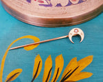Antique Victorian 18K Gold Crescent Moon Pin