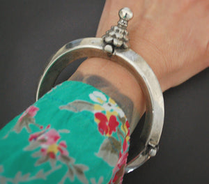 Old Rajasthani Silver Bracelet - LARGE