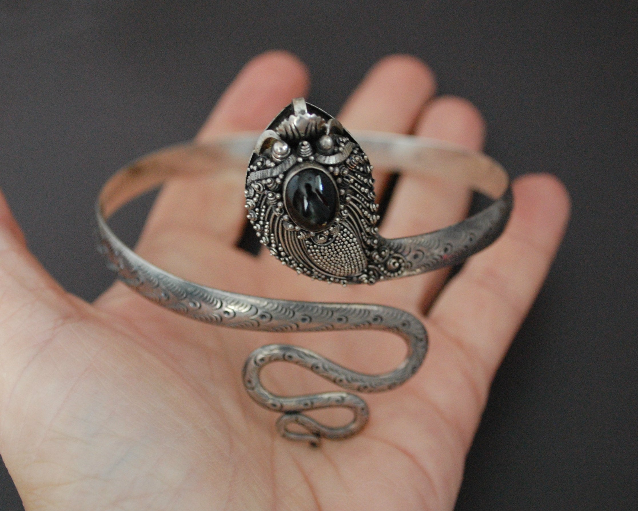 Dragon Black Star Diopside Armlet from Bali
