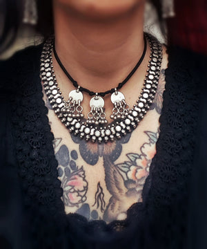 Indian Silver Choker Necklace