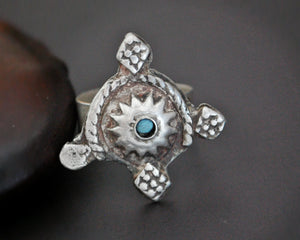 Ethnic Turquoise Ring - Size 9.5