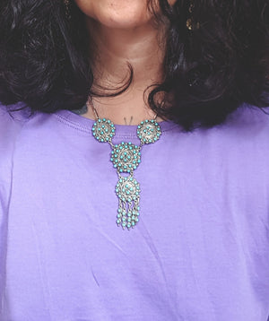Zuni Turquoise Silver Necklace