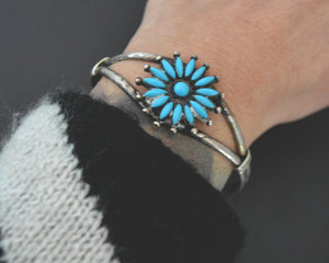 Zuni Cluster Turquoise Cuff Bracelet - SMALL