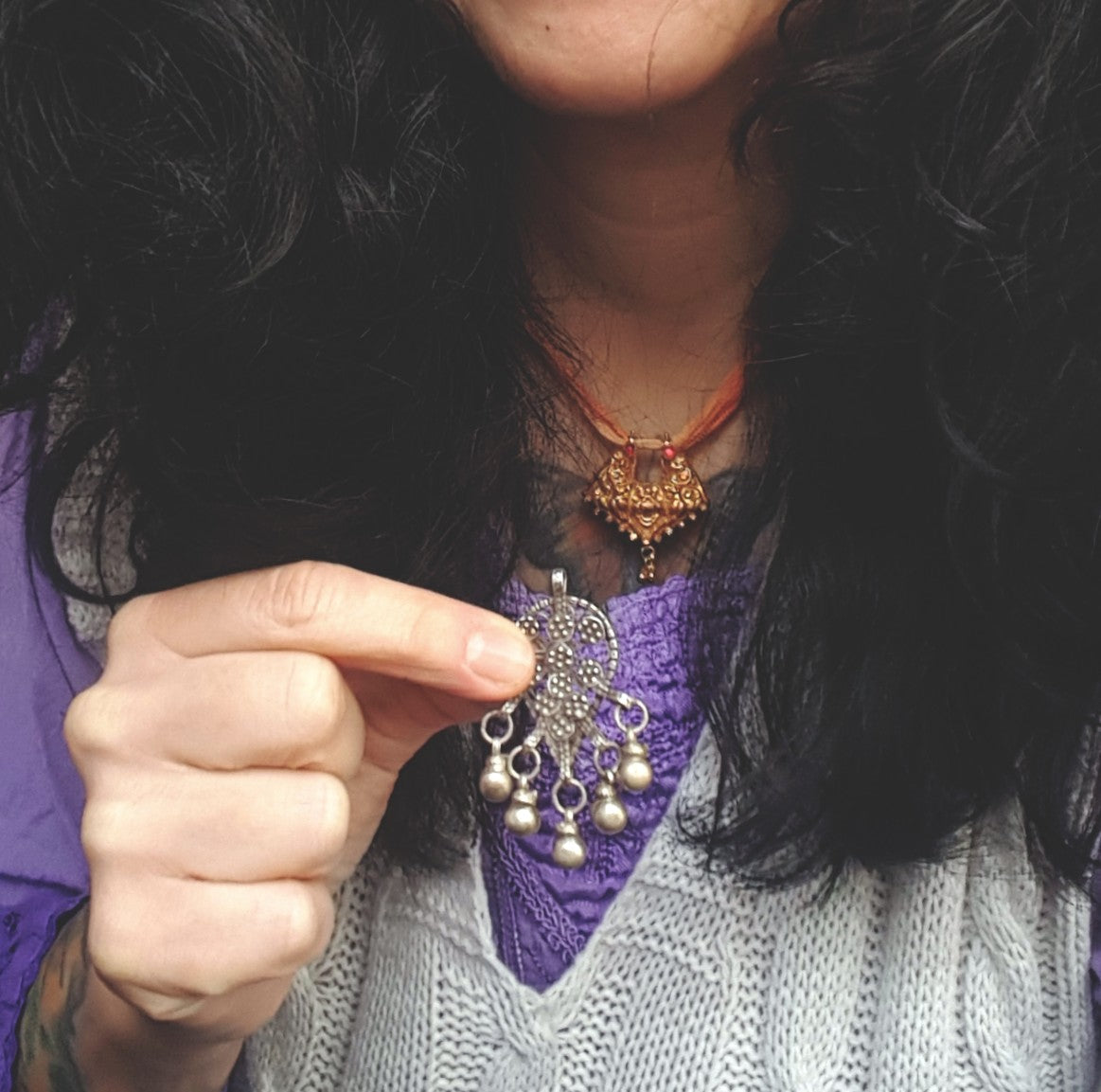 Antique Yemeni Pendant with Bells