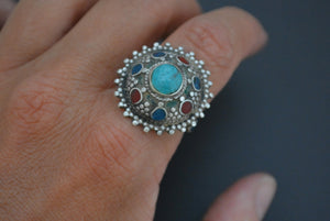Afghani Turquoise Ring - Size 8.5