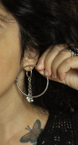 Antique Afghani Hoop Earrings - XLARGE