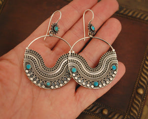 Ethnic Turquoise Earrings from India