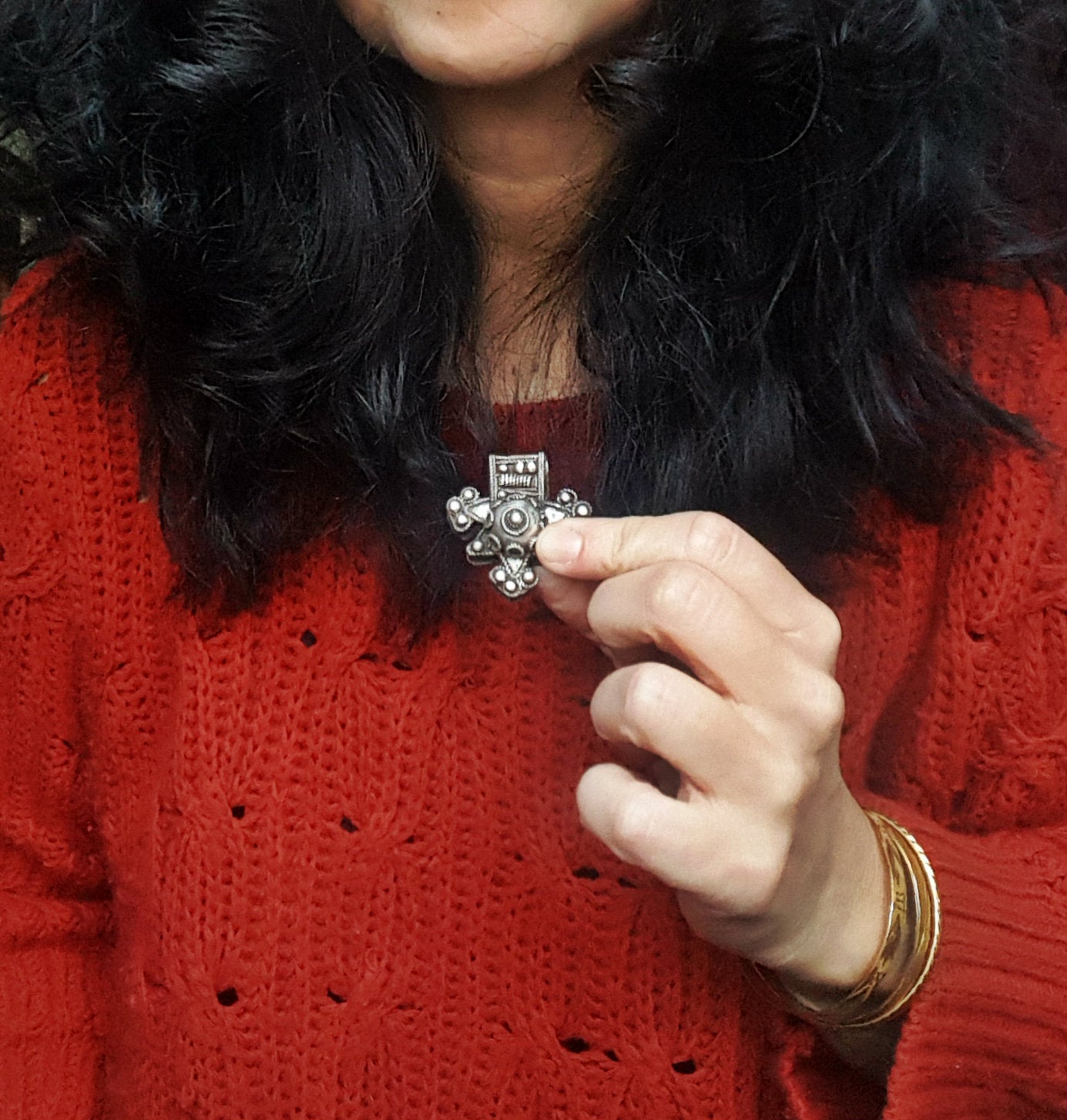 Old Berber Boghdad Cross Pendant