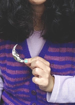 MOON MAGIC - Sterling Silver Moon Brooch