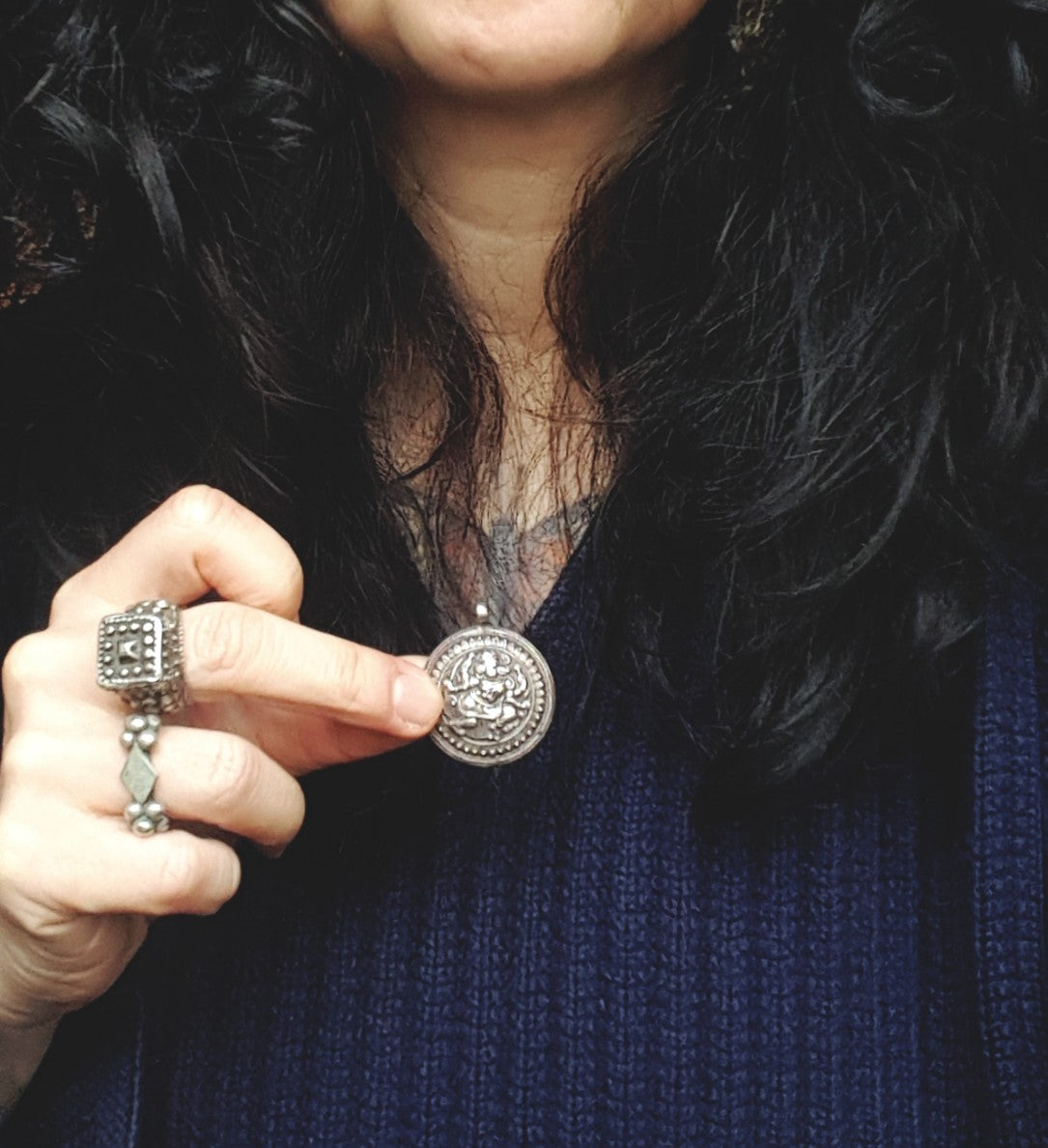 Hindu God Hanuman Medaillon Pendant