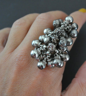 Rajasthani Silver Ring with Bells