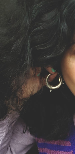 Ethnic Hoop Earrings - LARGE