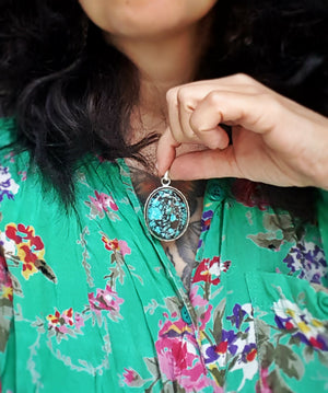 Large Turquoise Pendant from India