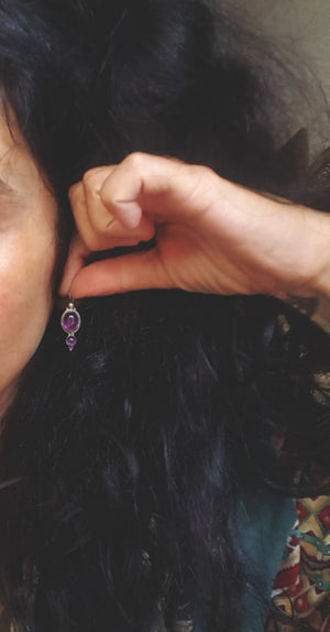 Amethyst Earrings from India