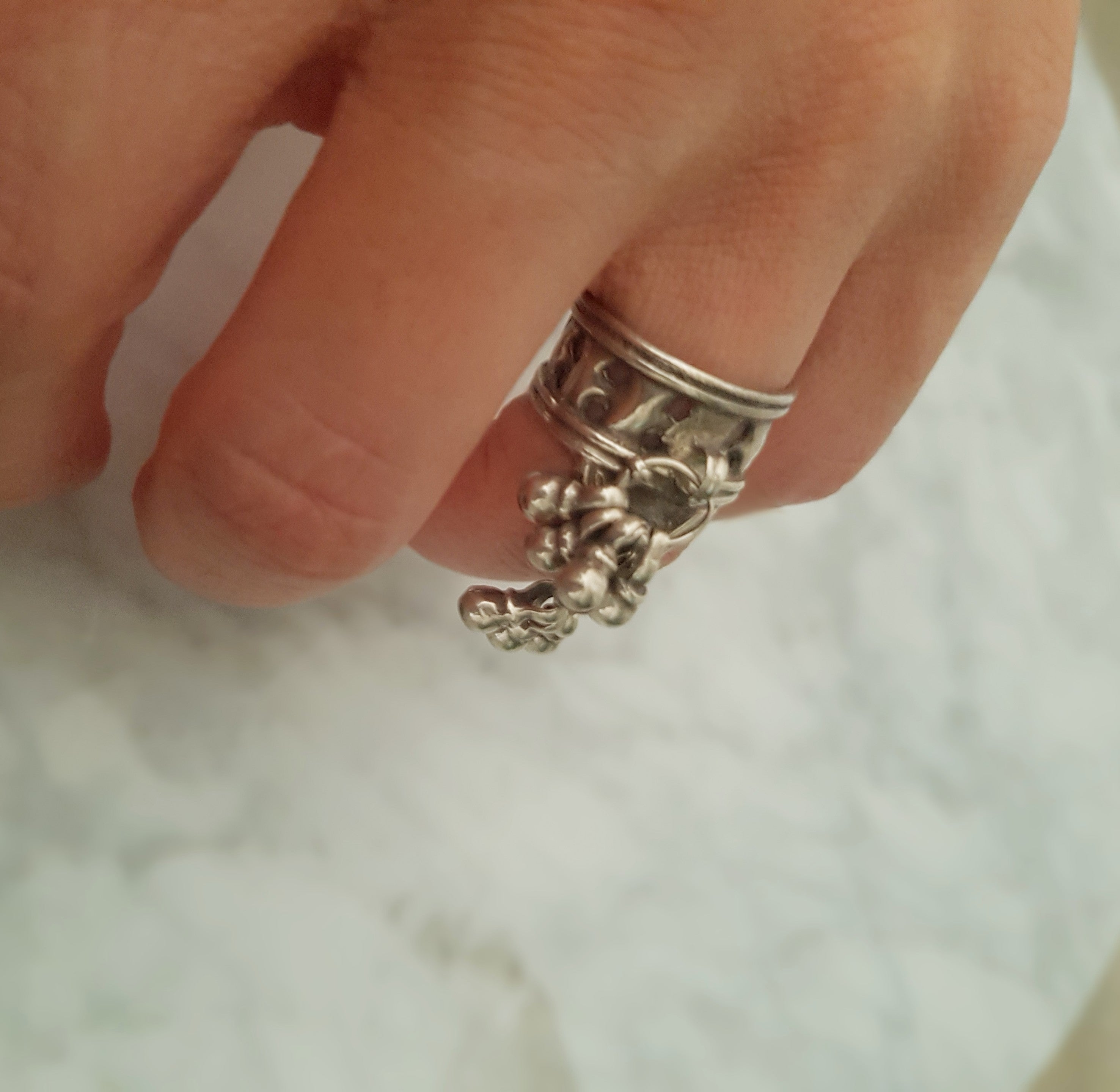 Rajasthani Silver Ring with Bells - Size 5.5