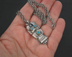 Navajo Kachina Pendant on Silver Chain