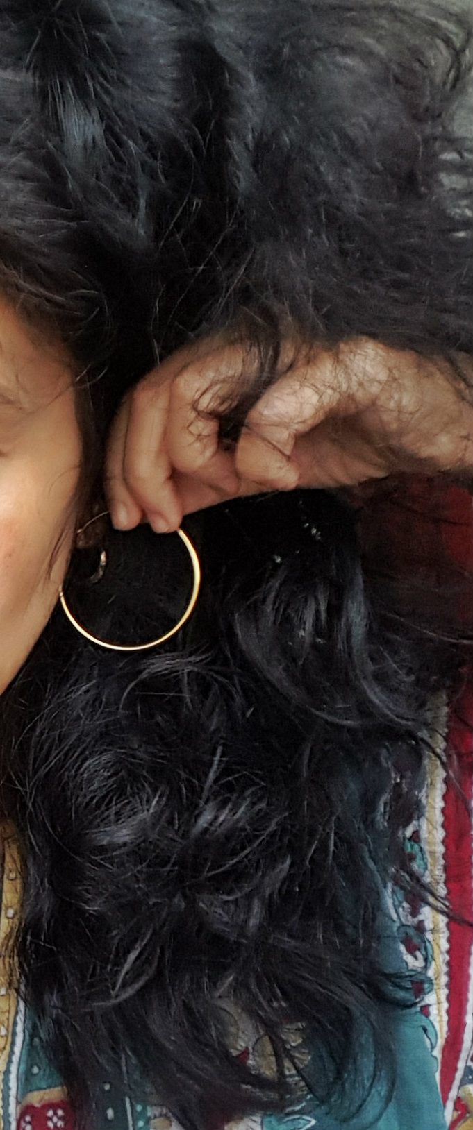 Large Gilded Hoop Earrings