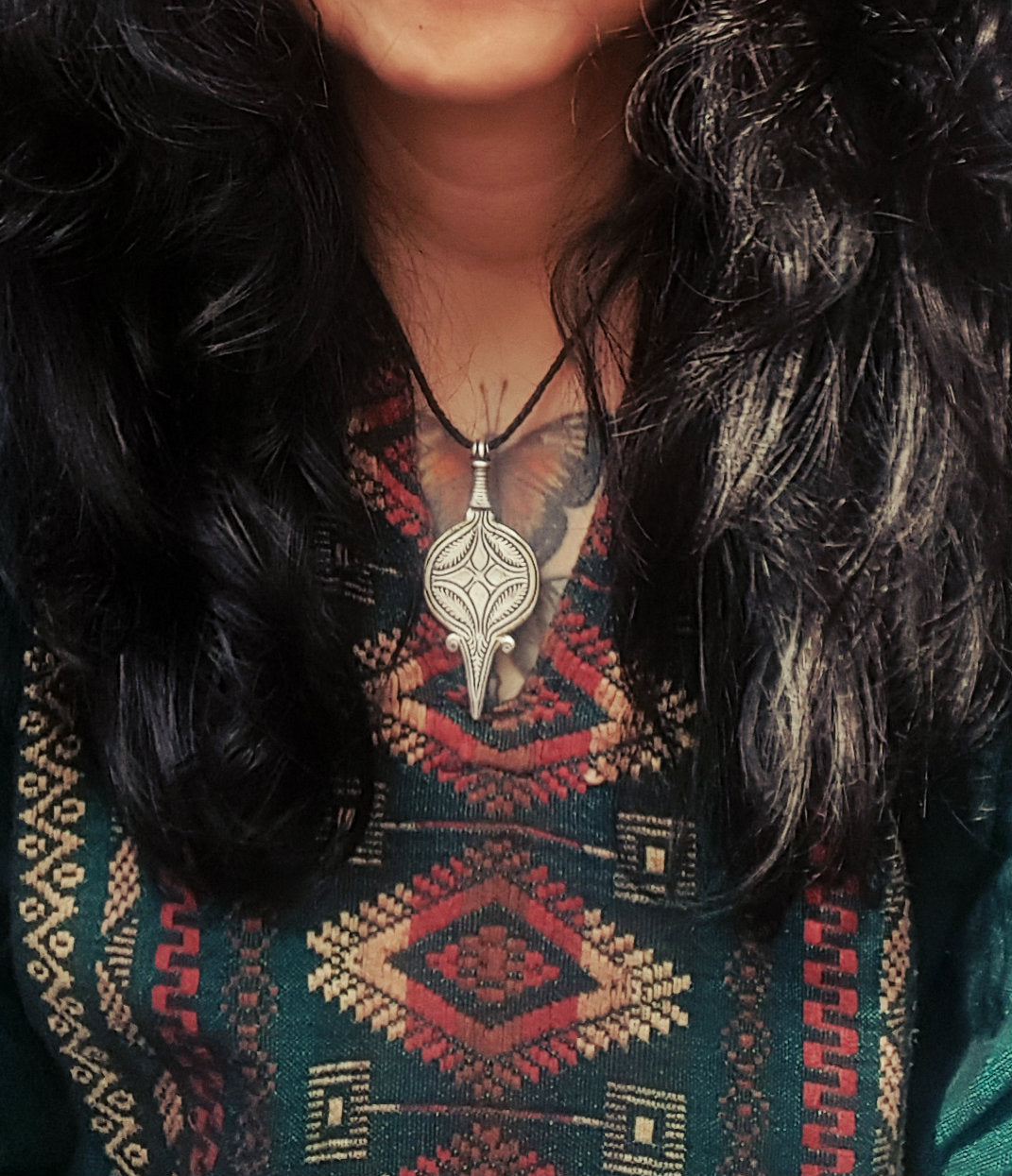 Indian Tribal Silver Pendant