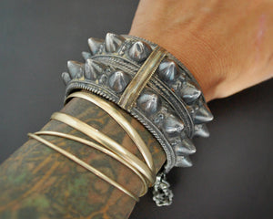Omani Hinged Spike Bracelet with Gilding - Small Size