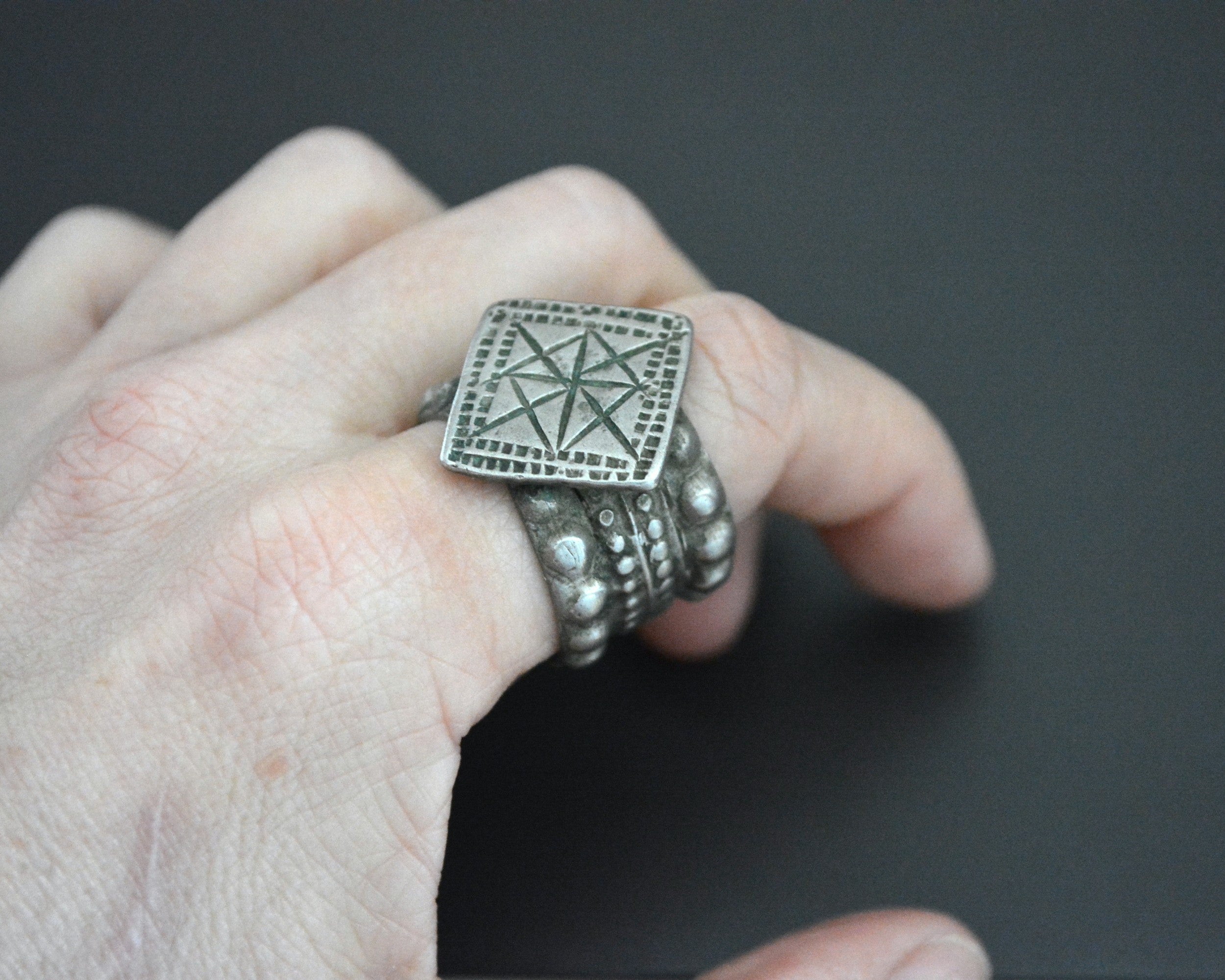Antique Omani Silver Ring - Size 10.5