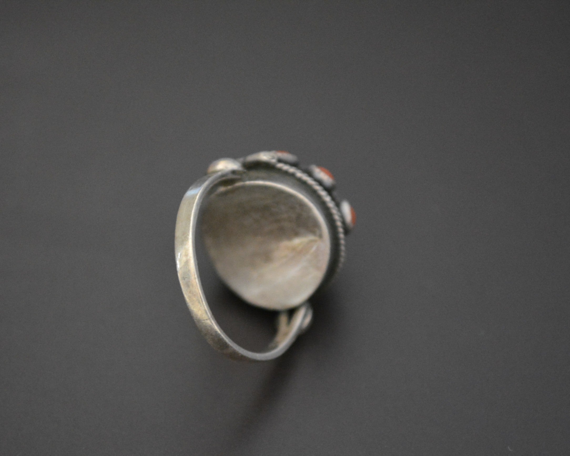Openable Ethnic Coral Ring - Size 7