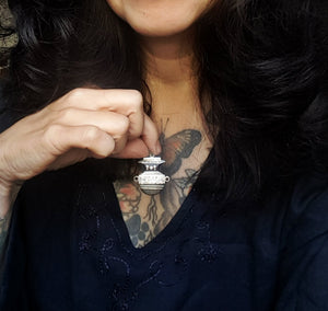 Tuareg Silver Ebony Pendant
