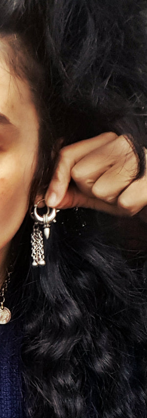 Rajasthani Spike Hoop Earrings - SMALL