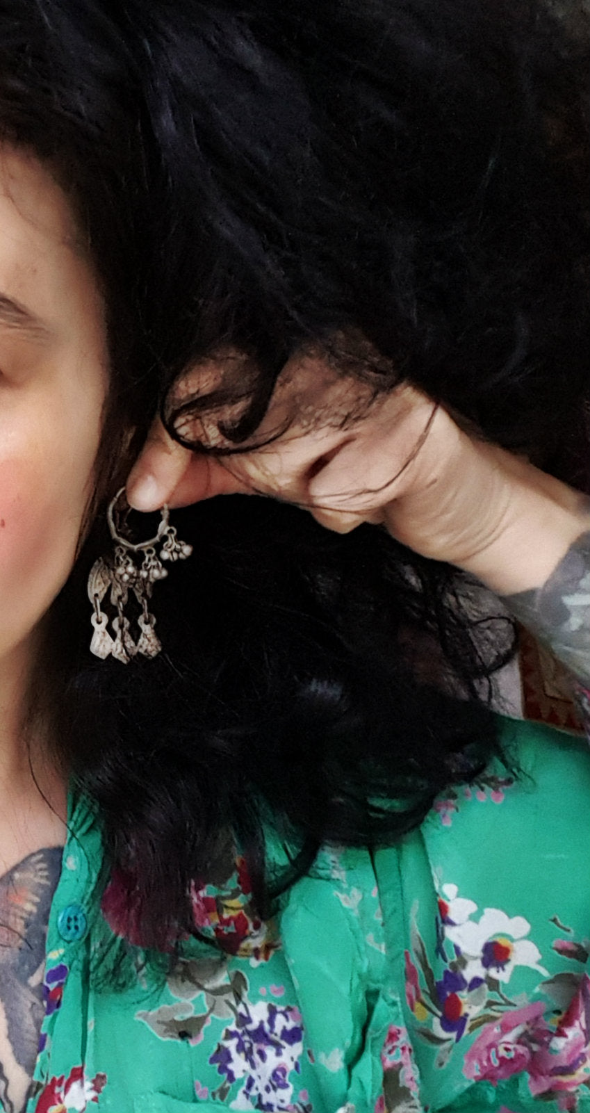Rajasthani Hoop Earrings with Bells - SMALL