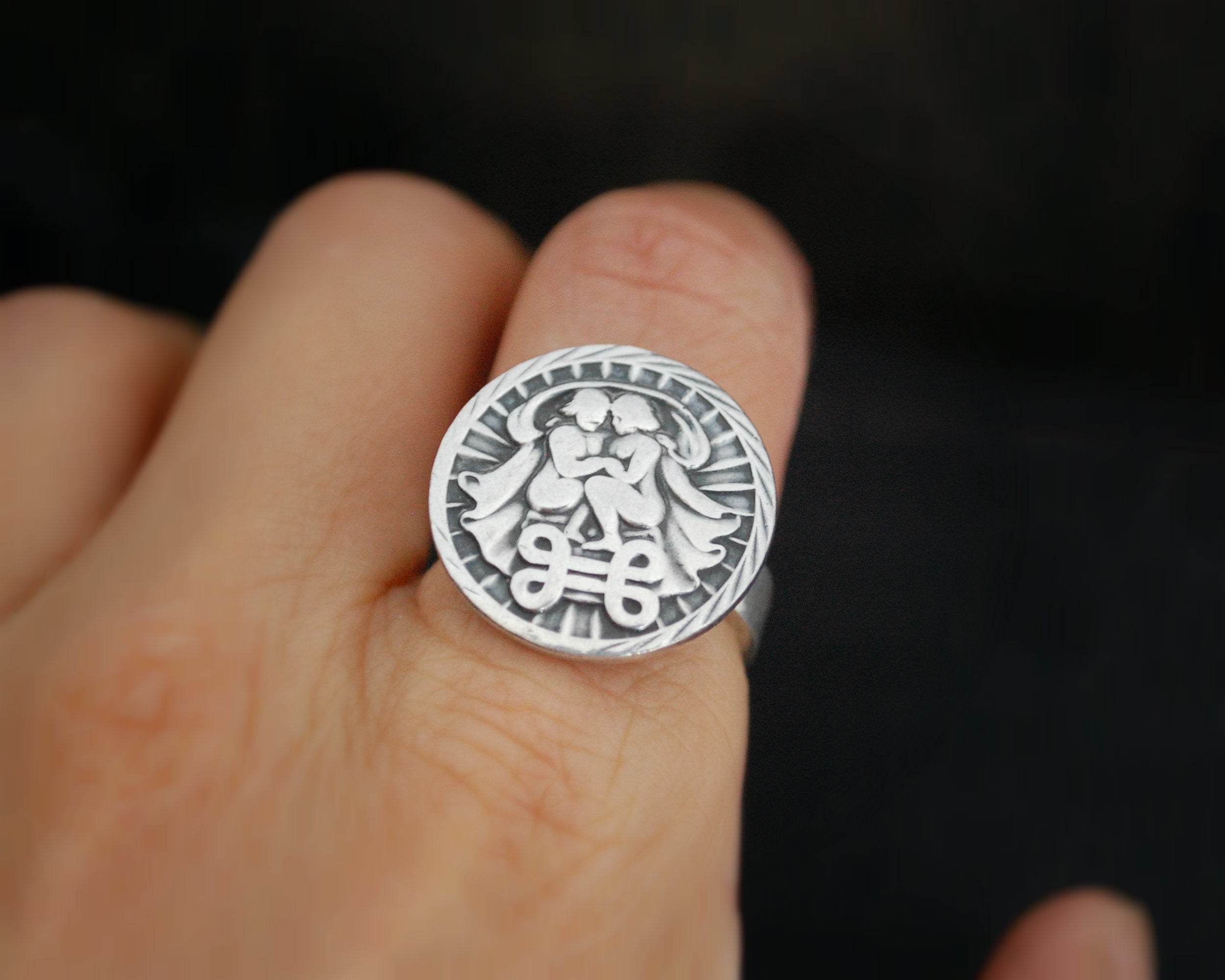 Lovers Coin Ring - Size 7.5