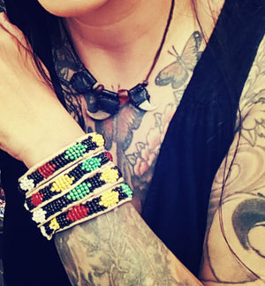 African Beaded Yoruba Bracelet - Small