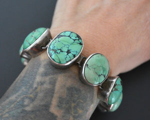 Bold Ethnic Turquoise Link Bracelet