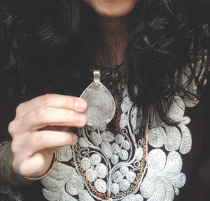 Large Berber Spiral Pendant from Morocco