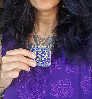 Old Multan Enamel Silver Pendant