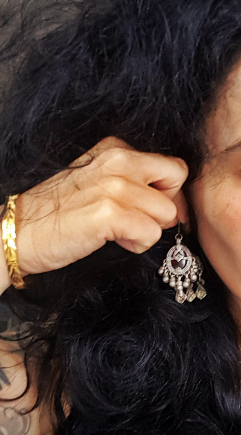 Rajasthani Earrings with Glass