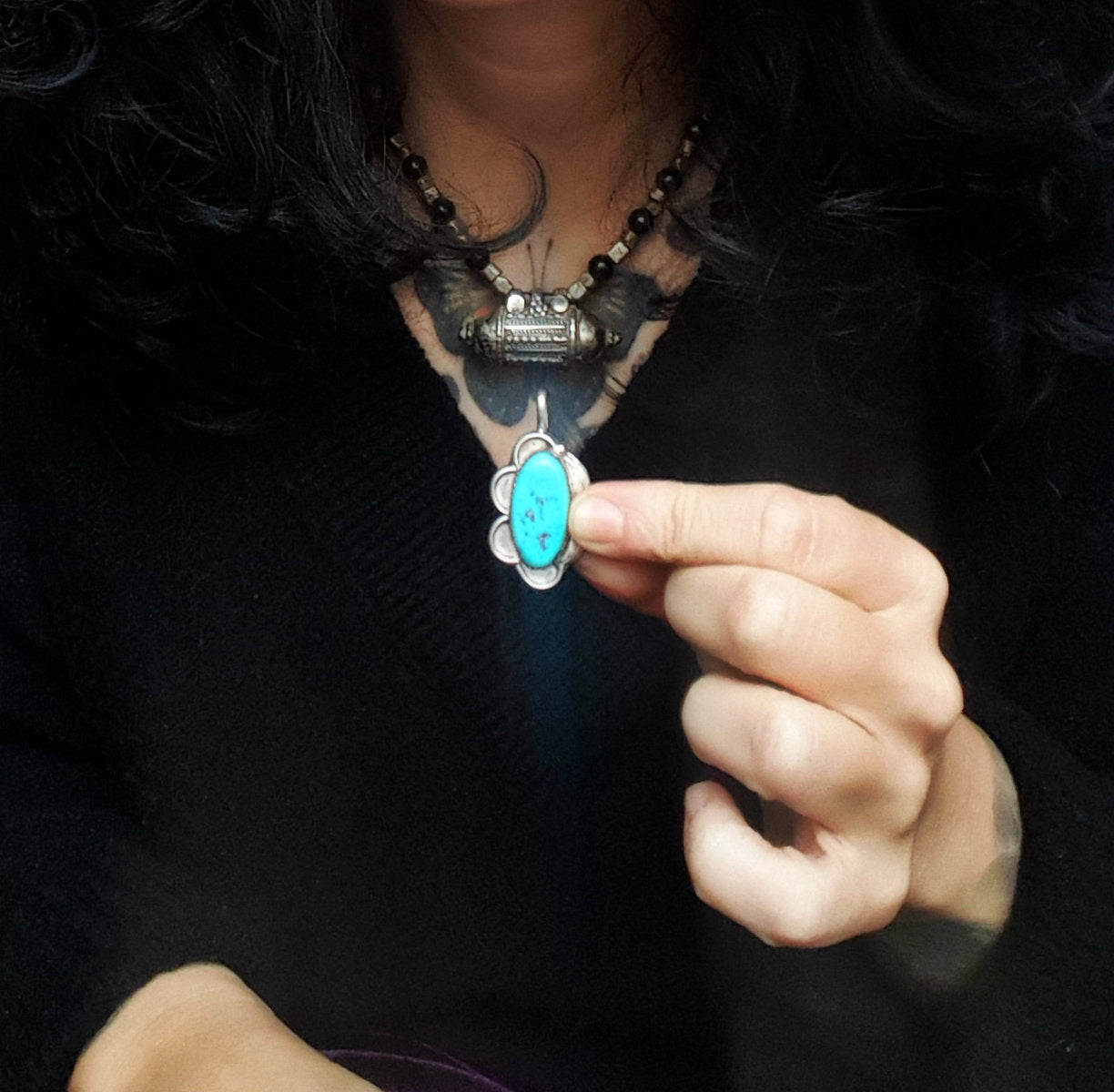 Native American Navajo Turquoise Pendant