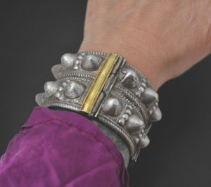 Omani Hinged Spike Bracelet with Gilding - XSmall Size
