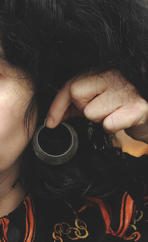 Ethnic Hoop Earrings - LARGE & HOLLOW