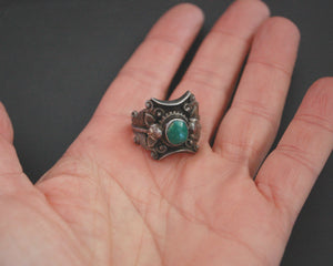 Nepali Turquoise Saddle Ring - Size 7