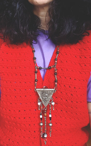 Egyptian Zar Amulet Box Beads Necklace