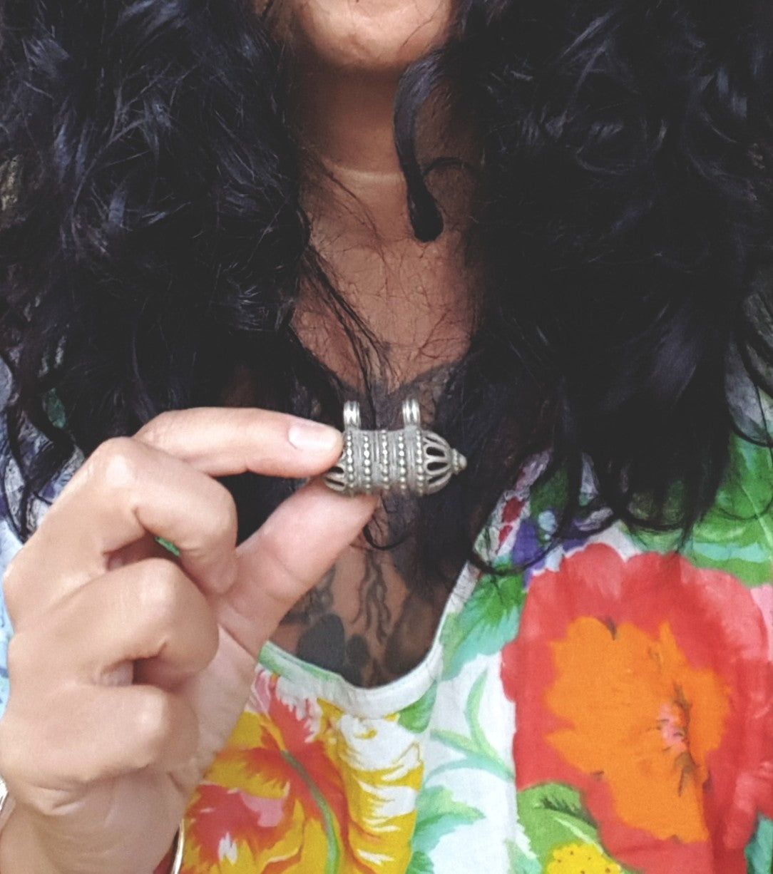 Old Yemeni Silver Hirz Pendant