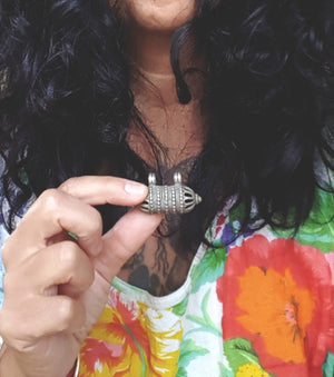 Old Yemeni Silver Hirz Pendant