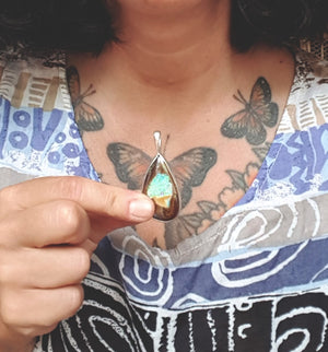 Opal Sterling Silver Pendant