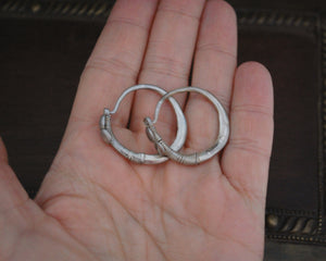 Antique Afghani Hoop Earrings