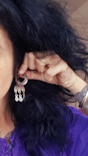 Ethnic Hoop Earrings - MEDIUM - Hollow Shaped