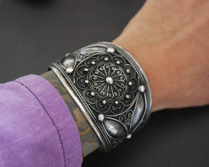 Wide Ethnic Cuff Bracelet