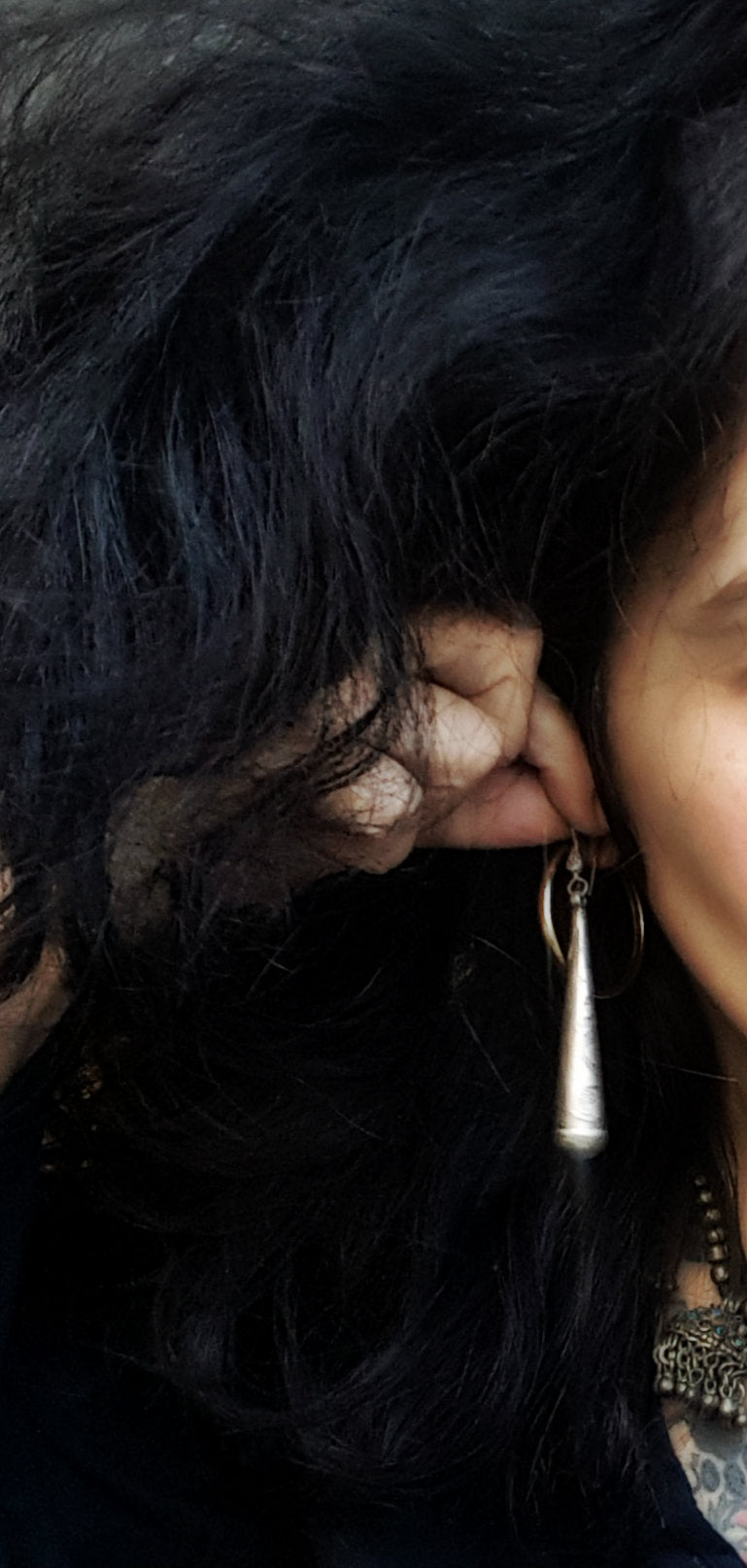 Silver Cone Dangle Earrings